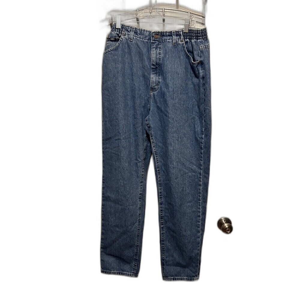 Vintage 90s Lee jeans No Back Pocket Women’s sz 14M Mom Jean High Rise Blue USA